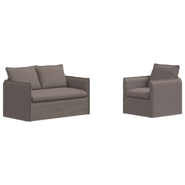 Soffset 2 pcs Taupe 136 x 82 x 85 cm Tyg