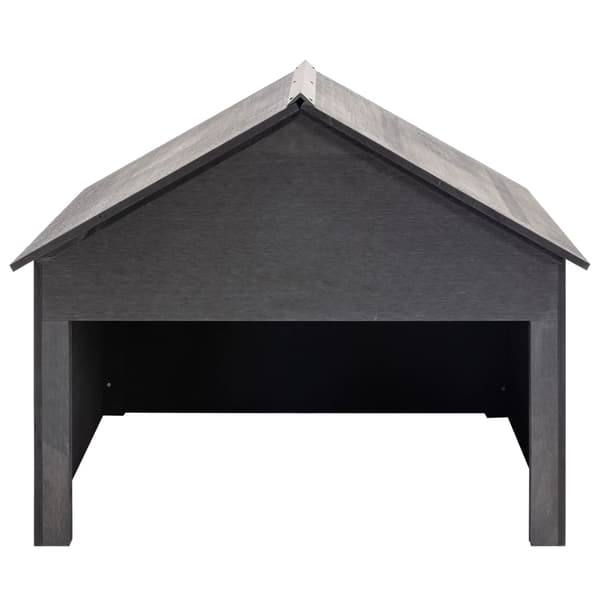 Garage för gräsklippare grå 80x80x70 cm WPC