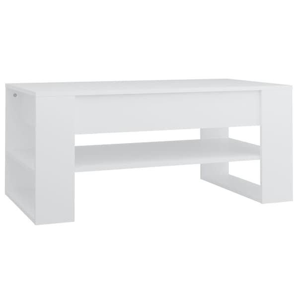 Soffbord vit 102x55x45 cm konstruerat trä