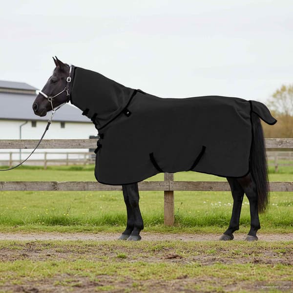 Hästdyna Svart 95 cm Polyester Fleece