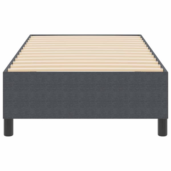 Plattform sängram Mörkgrå 100 x 200 cm Kordread tyg