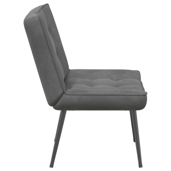 Vilstol mörkgrå 64x74x84 cm sammet