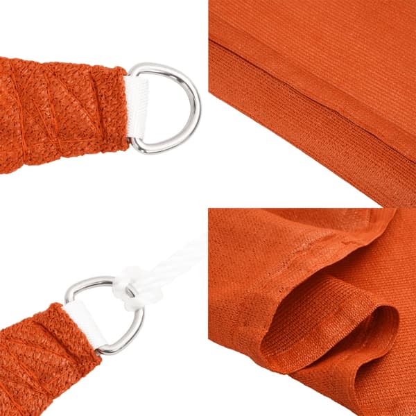 Solsegel 160 g/m² rektangulär orange 3x5 m HDPE