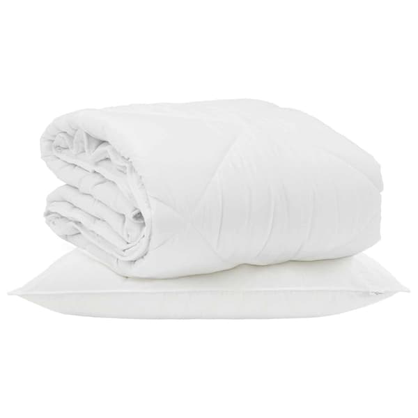 Sommar Duvet med kudde 2 pcs Vit Mikrofiber