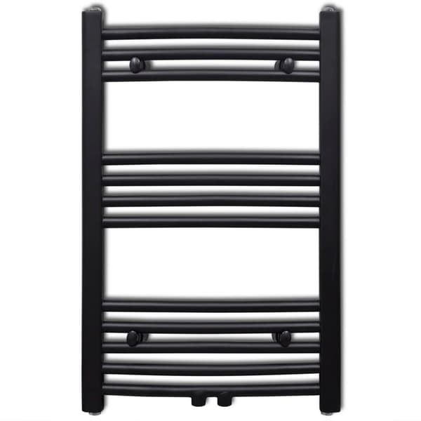 Handdukstork centralvärme element båge 500 x 764 mm svart