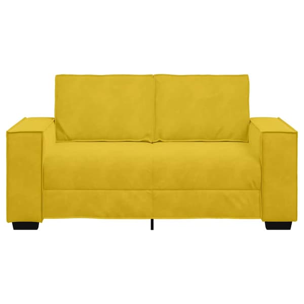 2-sitssoffa gul 160x78x84 cm sammet