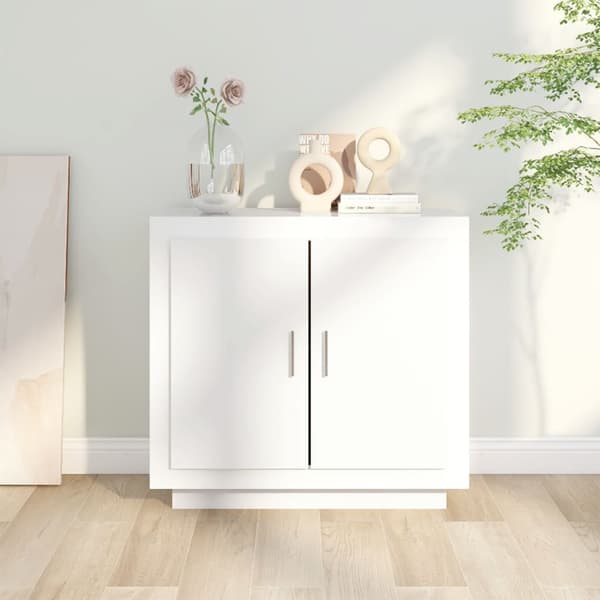 Skänk vit 80x40x75 cm konstruerat trä