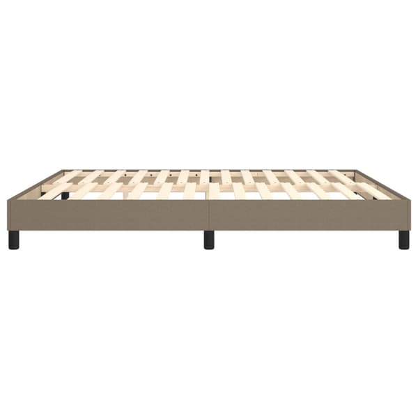 Boxspring-sängram taupe 160x200 cm tyg