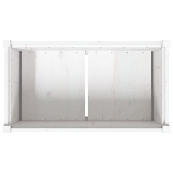 Odlingslåda 90x50x70 cm vit massiv furu