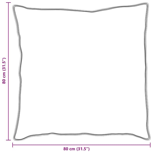 Kudde med kudde 2 pcs Vit 80 x 80 cm Bomull