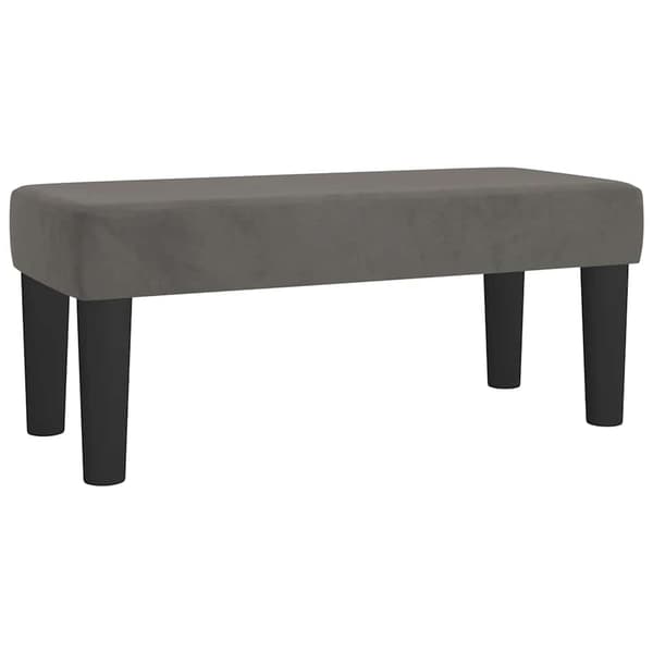 Ramsäng med madrass mörkgrå 120x190 cm sammet