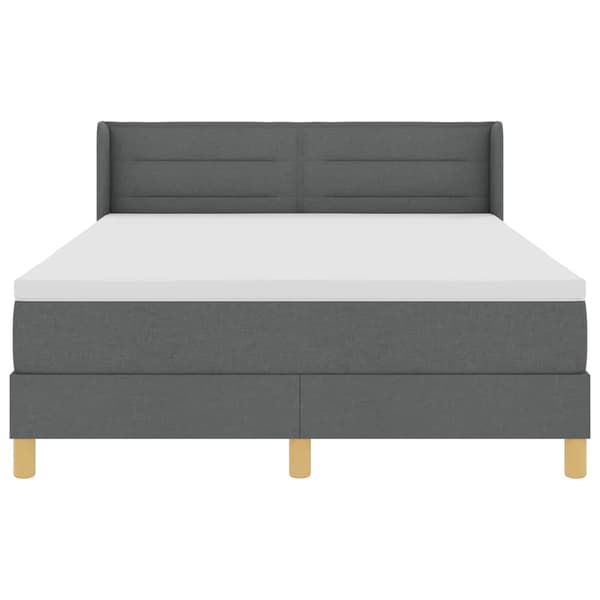 Bäddfjäder med madrass Mörkgrå 200 x 160 cm Polyester
