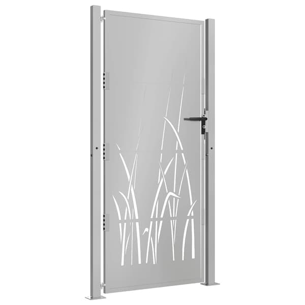 Trädgårdsgrind 100x200 cm cortenstål gräsdesign