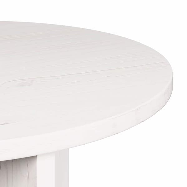 Kaffeebord 2 pcs Vit Massivt tallträ