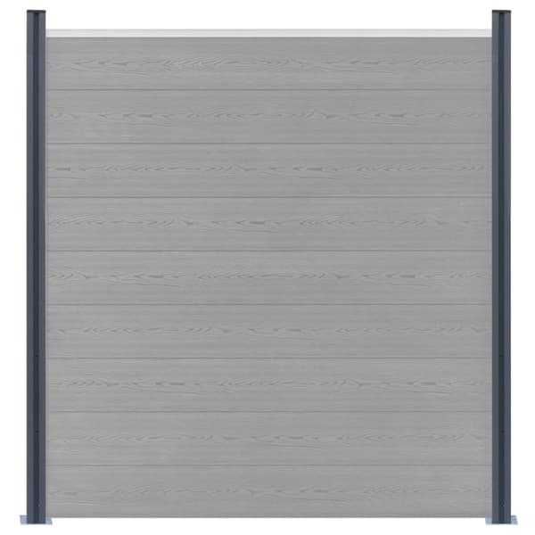 Staketstolpar 2 st mörkgrå 185 cm aluminium
