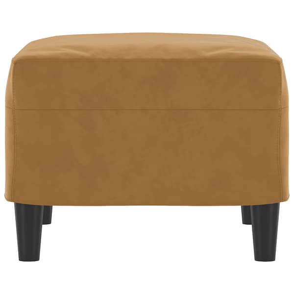 Fotpall brun 60x50x41 cm sammet