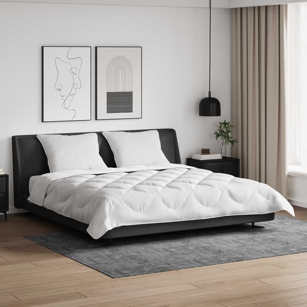 Duntäcke med kudde 3 pcs Vit Mikrofiber