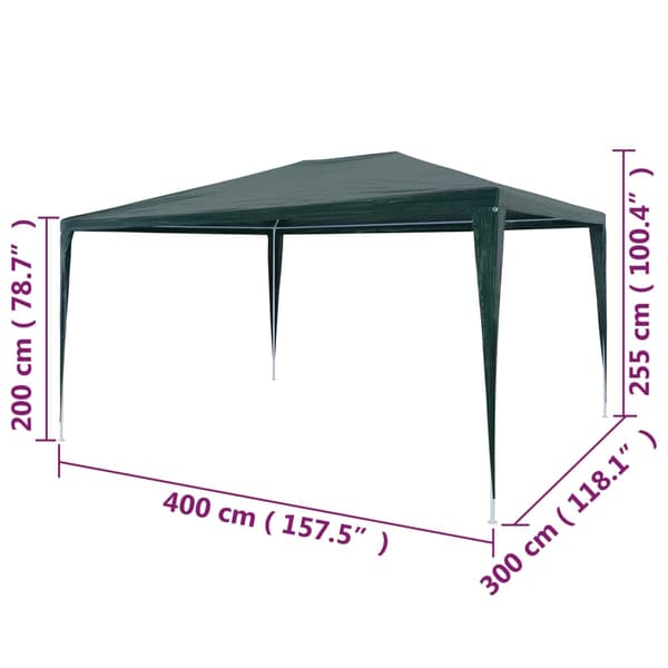 Partytält PE 3x4 m grönt