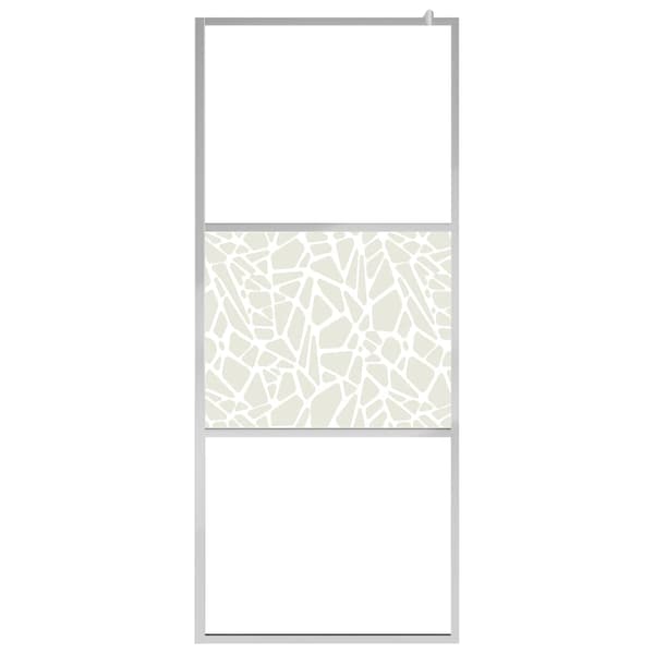 Duschvägg med ESG-glas stendesign 80x195 cm