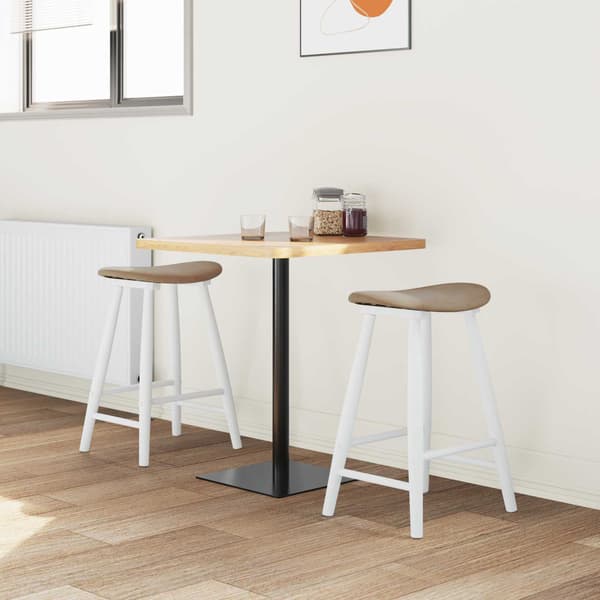 Matstolar 2 pcs Vit 46 x 37 x 63 cm Massiv Gummiträ