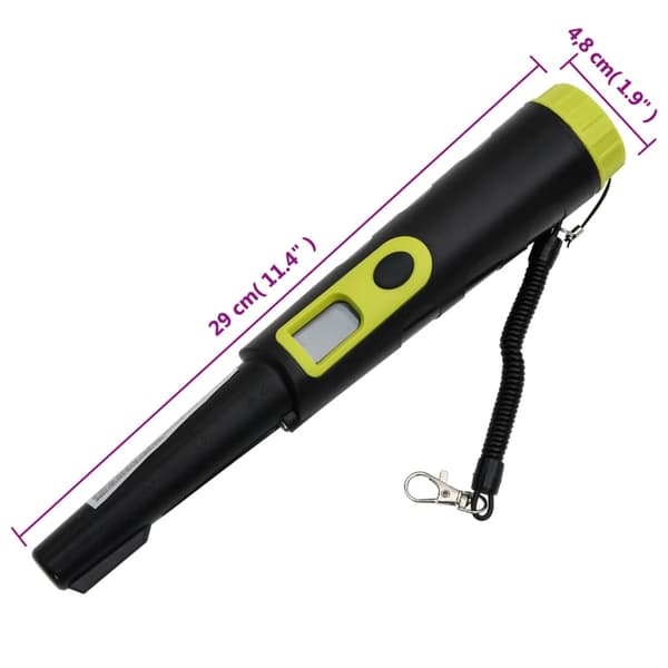 Metalldetektor pinpointer med LCD Display svart och gul