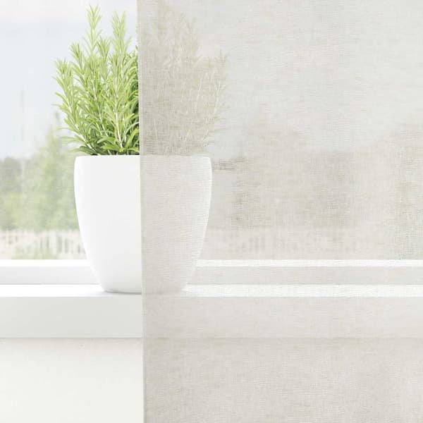 Voile Gardin 2 st Kräm 260 x 140 cm Polyester