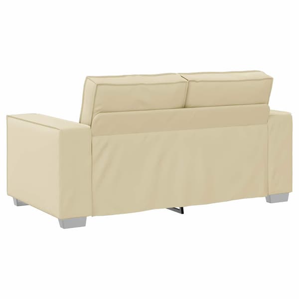 Tvåsitssoffa Kräm 160 cm Konstläder
