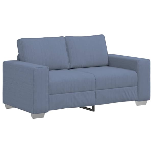 Loveseat soffa blå 160x77x82 cm manchestertyg