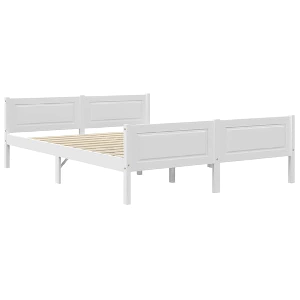 Sängram massiv furu vit 160x200 cm