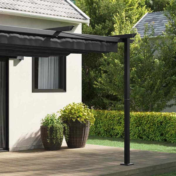 Paviljong 300 x 300 x 200 cm Antracit Polyester