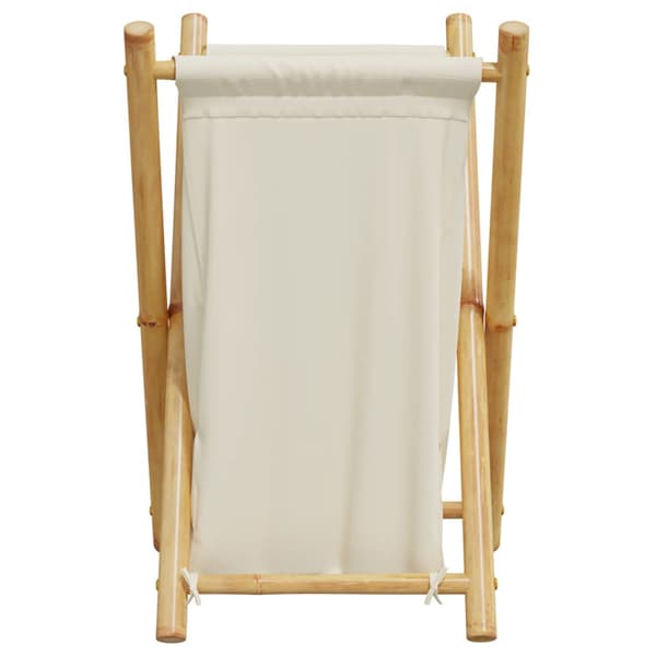 Tvättkorg gräddvit 41,5x36x63,5 cm bambu