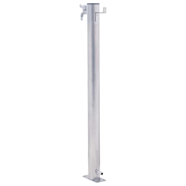 Vattenpost 60 cm rostfritt stål rund