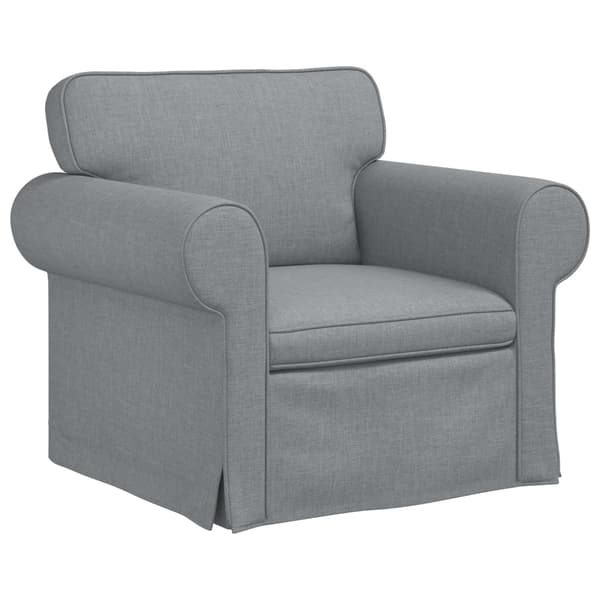 Soffset 2 pcs Ljusgrå 175 x 82 x 80 cm tyg