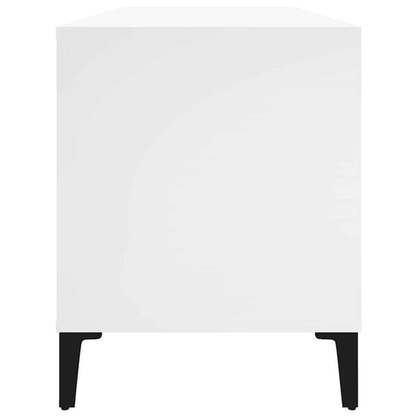 Stereobänk vit 100x38x48 cm konstruerat trä