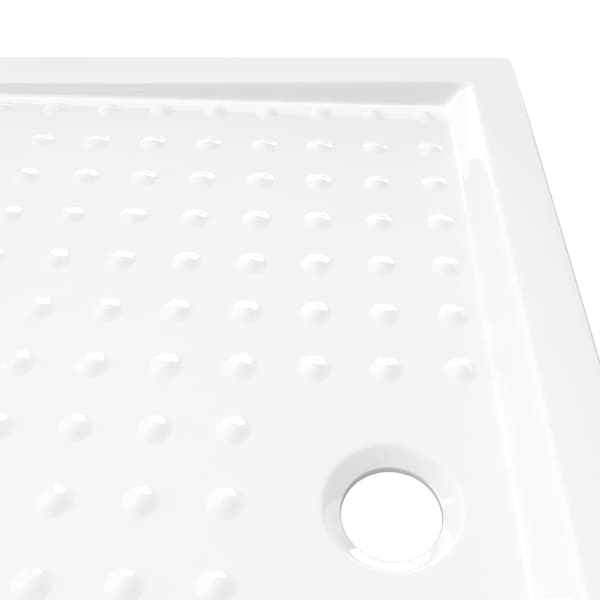 Duschkar med prickar vit 80x100x4 cm ABS