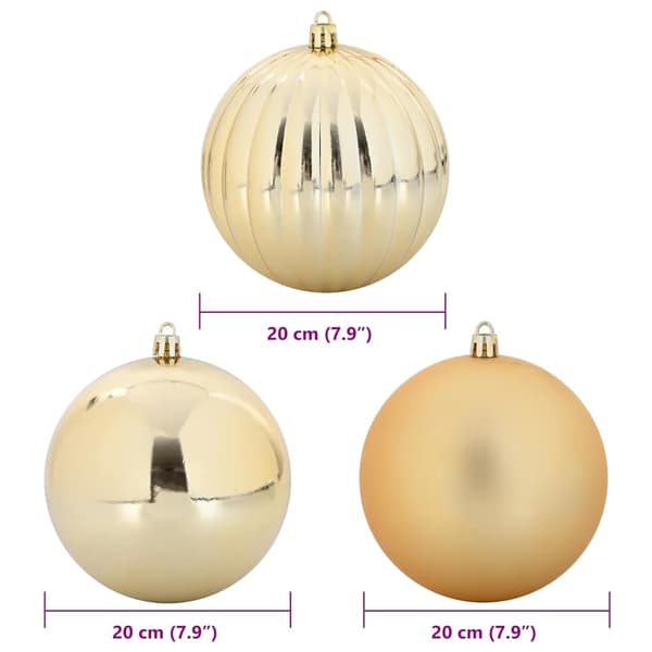 Julkula Set XXL 4 st Guld Ø 20 cm Plast