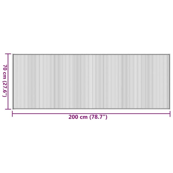 Matta rektangulär svart 70x200 cm bambu