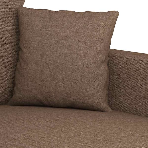 2-sitssoffa brun 120 cm tyg