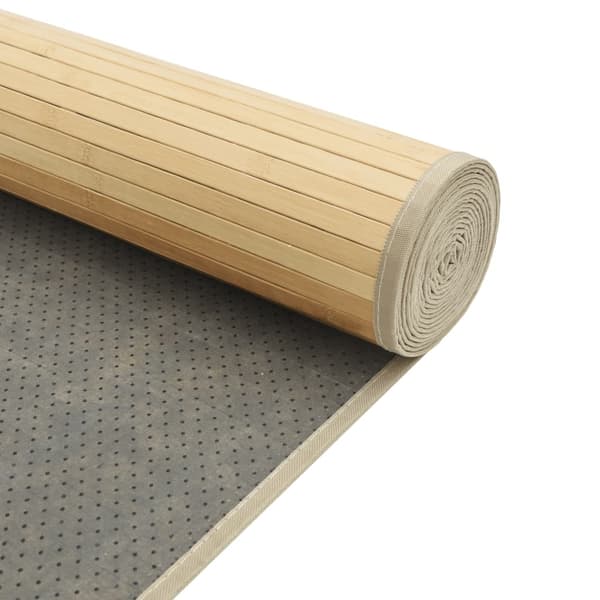 Matta rektangulär ljus naturlig 100x300 cm bambu