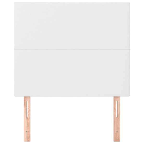 Sänggavel vit 90x5x118/128 cm konstläder
