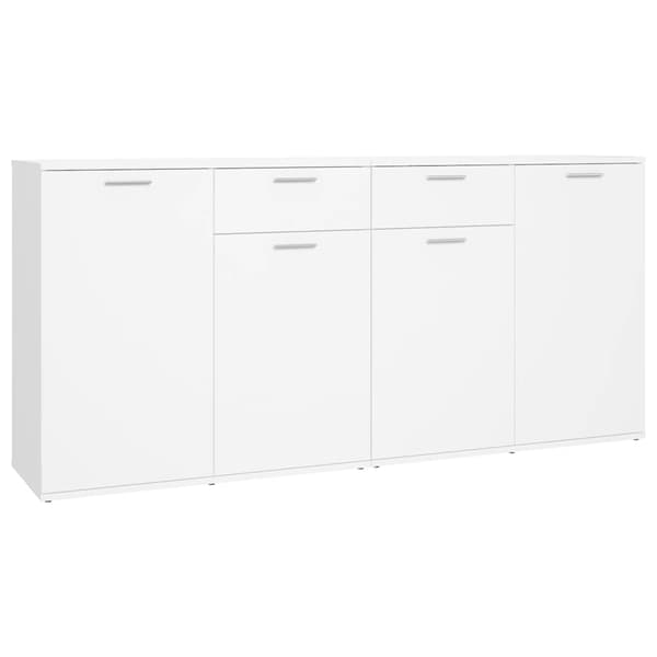 Skänk vit 160x36x75 cm konstruerat trä