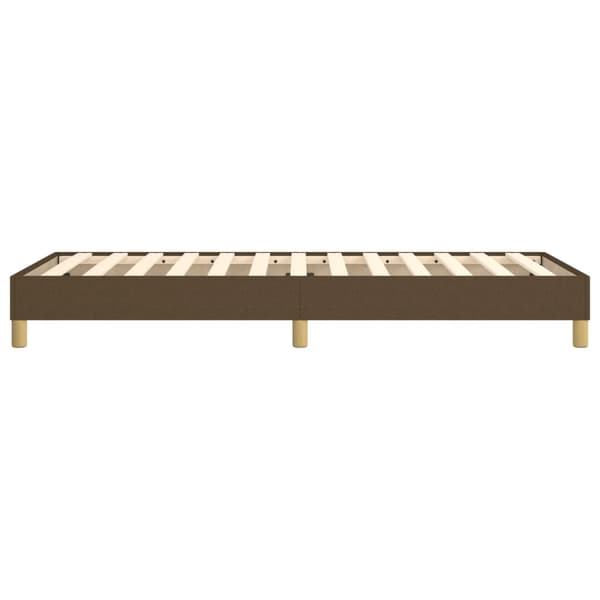 Boxspring-sängram mörkbrun 90x190 cm tyg