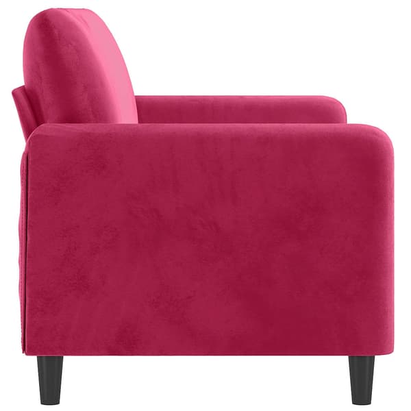 2-sitssoffa vinröd 140 cm sammet