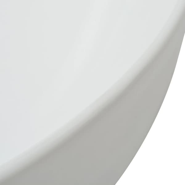 Handfat i keramik 41,5x13,5 cm rund vit
