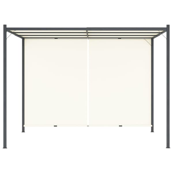 Pergola med justerbart tak gräddvit 3x3 m stål
