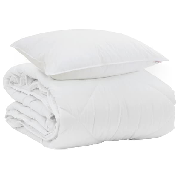 Sommar Duvet med kudde 2 pcs Vit Mikrofiber