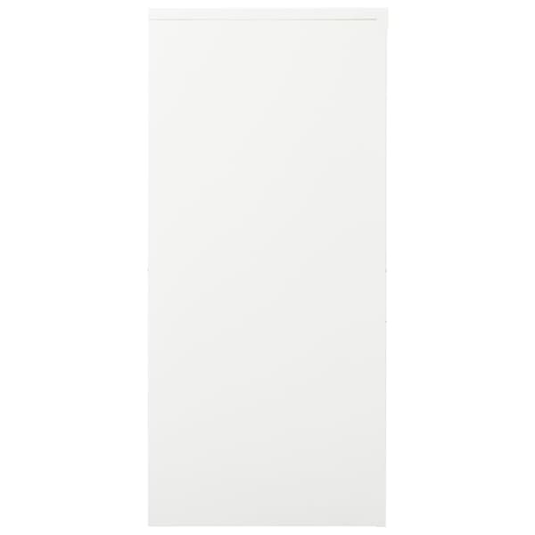 Dokumentskåp med skjutdörr vit 90x40x90 cm stål