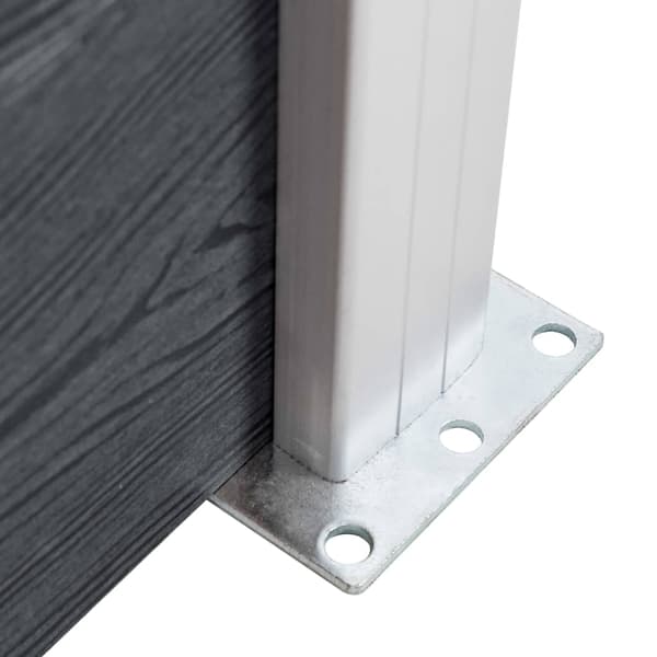 Staketstolpar 3 st aluminium 185 cm
