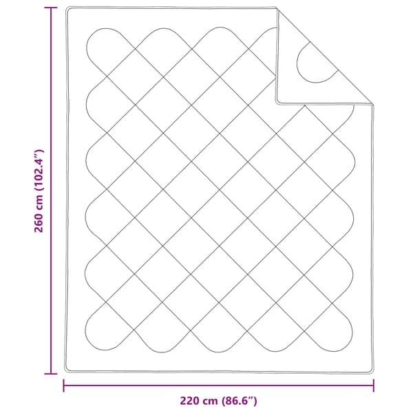Duntäcke med kudde 3 pcs Vit Mikrofiber
