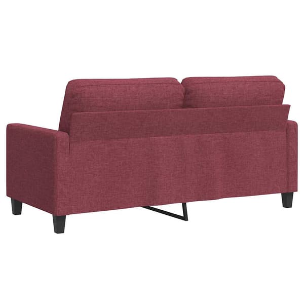 2-sitssoffa vinröd 140 cm tyg